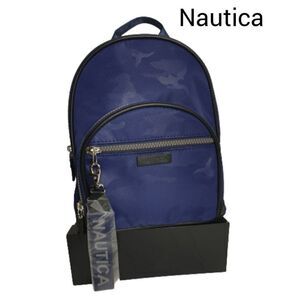 Nautica Women's Backpack High Seas Nylon Navy Camo Bag NEW